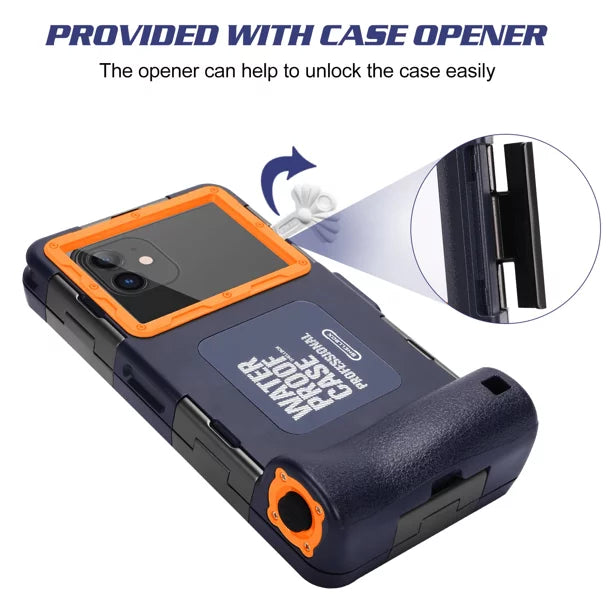 UrbanX Professional [15m/50ft] Swimming Diving Surfing Snorkeling Photo Video Waterproof Protective Case Underwater Housing for Tecno Camon 18T And all Phones Up to 6.9 Inch LCD with Lanyard