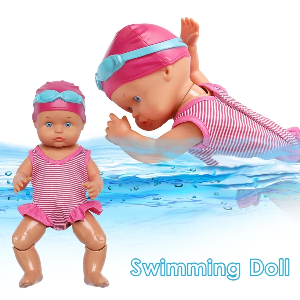 Sulobom Electric Swimming Doll for Pool Bath, Waterproof Bathtub Toys, Kids, Child, Pool Toys