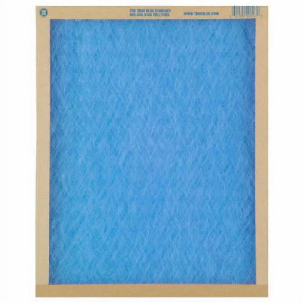 True Blue 122221 22" x 22" x 1" FLatitude Panel Spun Fiberglass Disposable Furnace Air Filter MERV 2 - Quantity of 12