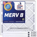 Filter King 12.5x19.5x1 Air Filter | 4-PACK | MERV 8 HVAC Pleated A/C Furnace Filters | MADE IN USA | Actual Size: 12.5 x 19.5 x .75"