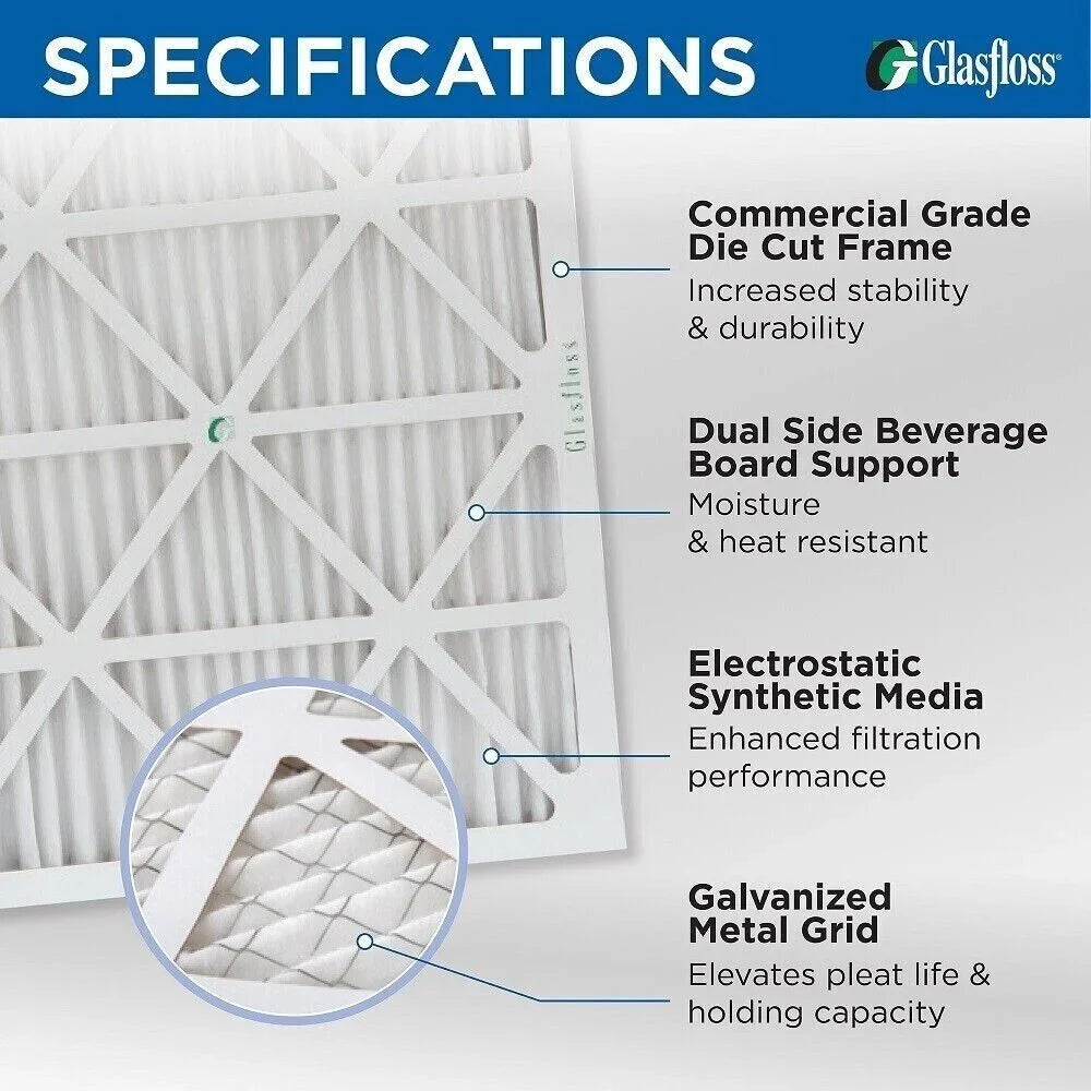 12 Pack of 18 x 20 x 1 Merv 10 Pleated Air Filters for AC & Furnace