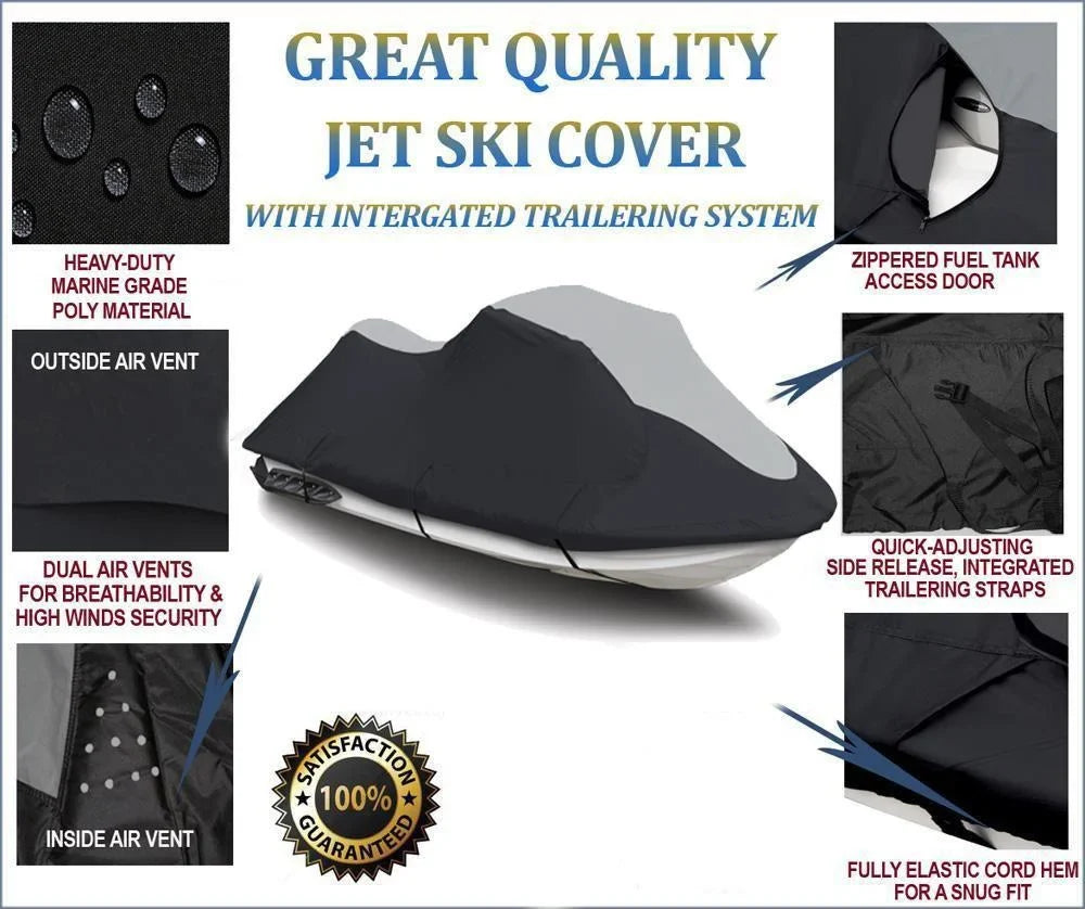 SUPER HEAVY-DUTY PWC 600D JET SKI Cover Compatible for Kawasaki ST 750 / JT750 ST 1993-1998