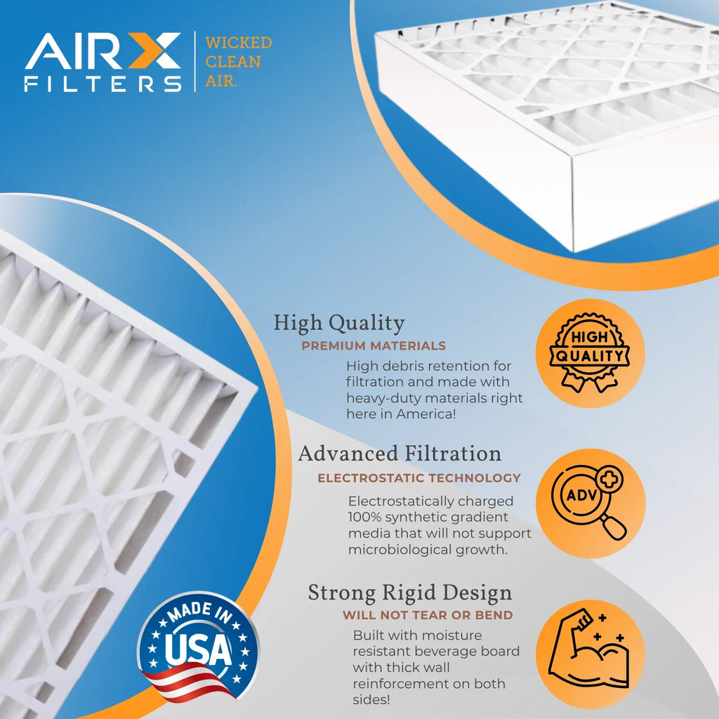 20x20x5 Air Filter MERV 11 Comparable to MPR 1000, MPR 1200 & FPR 7 Compatible with ReservePro 4531 Premium USA Made 20x20x5 Furnace Filter MERV 11 by AIRX FILTERS WICKED CLEAN AIR.