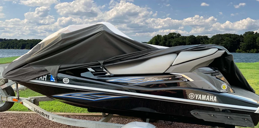 SUPER HEAVY-DUTY PWC 600D JET SKI Cover Compatible for Sea Doo Sea-Doo Bombardier Gsi 1996-1998 / GSX RFI 1999 2000 Jet Ski PWC Cover 1-2 Seater