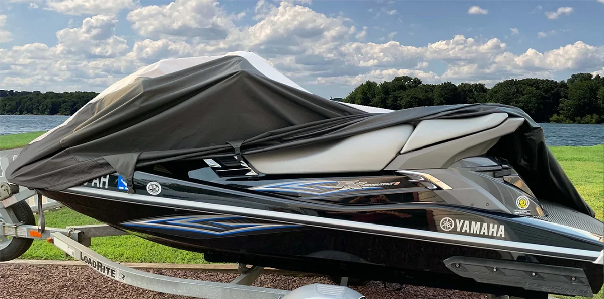 SUPER HEAVY-DUTY PWC 600D JET SKI Cover Compatible for Sea Doo Sea-Doo Bombardier Gsi 1996-1998 / GSX RFI 1999 2000 Jet Ski PWC Cover 1-2 Seater