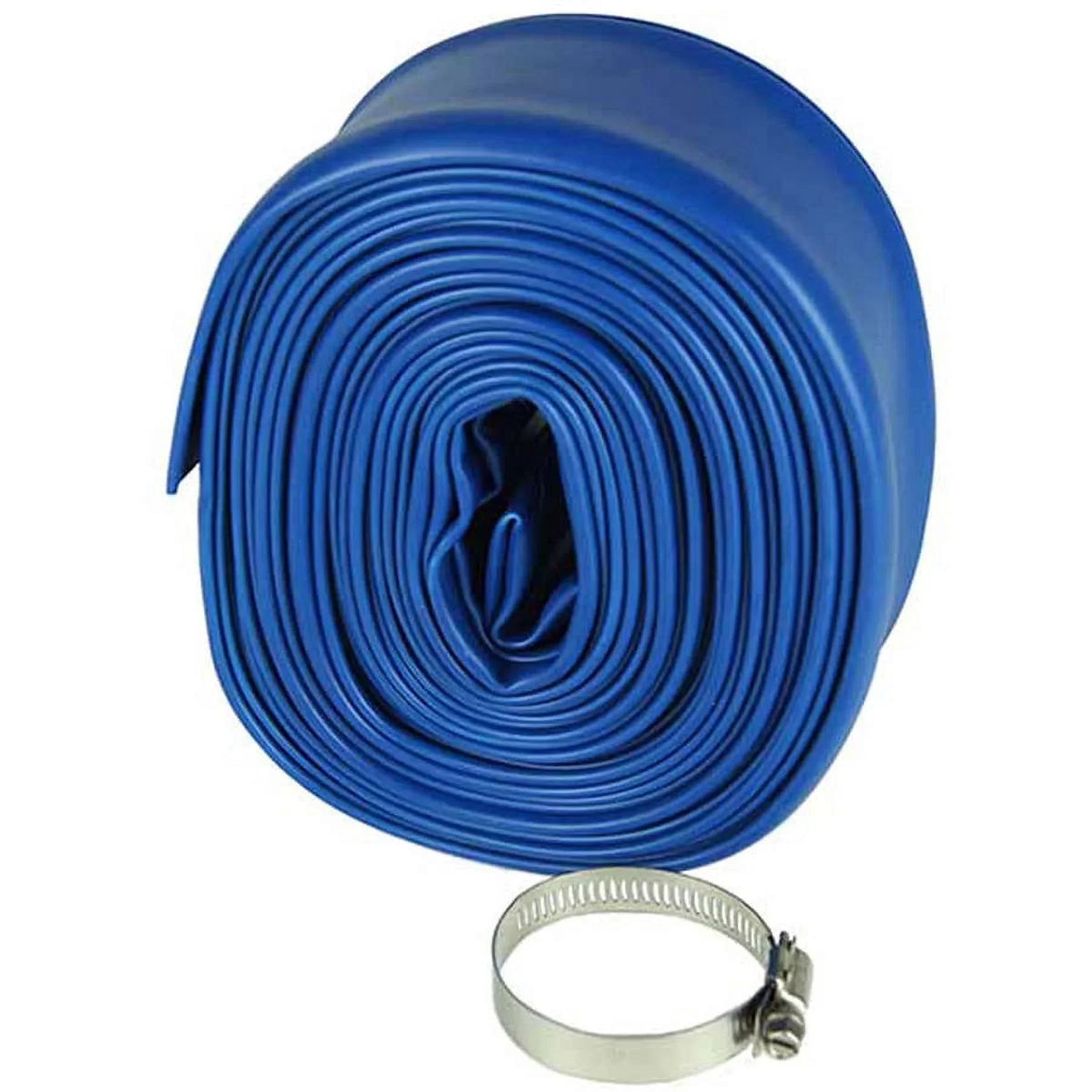 Poolmaster Heavy Duty Backwash Filter Swimming Pool Cleaning Hose with Stainless Steel Clamp, 1 1/2-Inches by 50-Feet