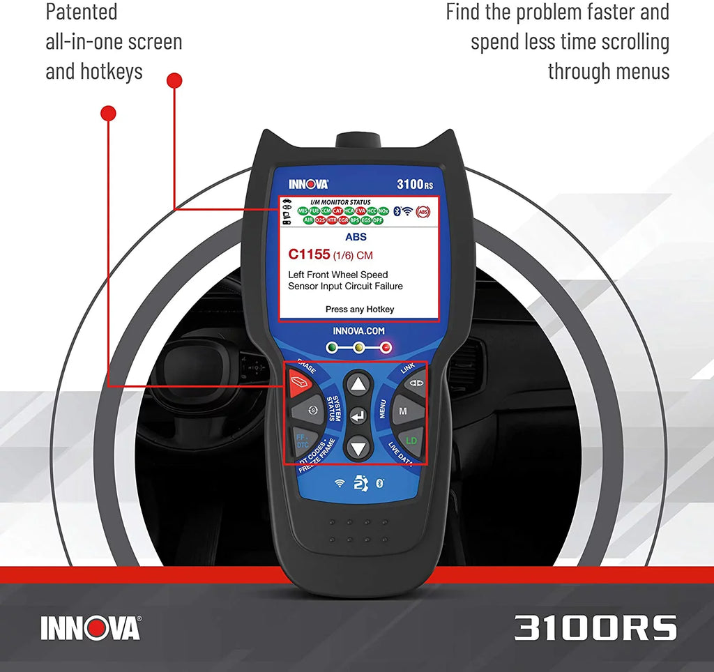 INNOVA 3100RS FixAssist Bluetooth Code Reader Vehicle Diagnostic Scanner