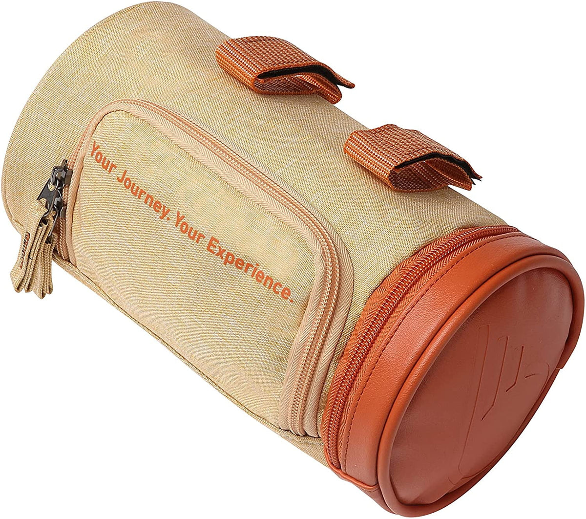 sixthreezero Bike Handlebar Bag, Waterproof Bicycle Front Roll Bag, Cream