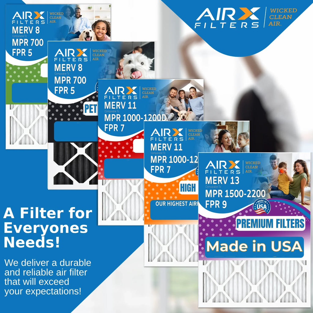 20x24x1 Air Filter Odor Eliminator Carbon Filter MERV 8 Comparable to MPR 700 & FPR 5 AC HVAC Premium USA Made 20x24x1 Furnace Filters by AIRX FILTERS WICKED CLEAN AIR. 6 Pack