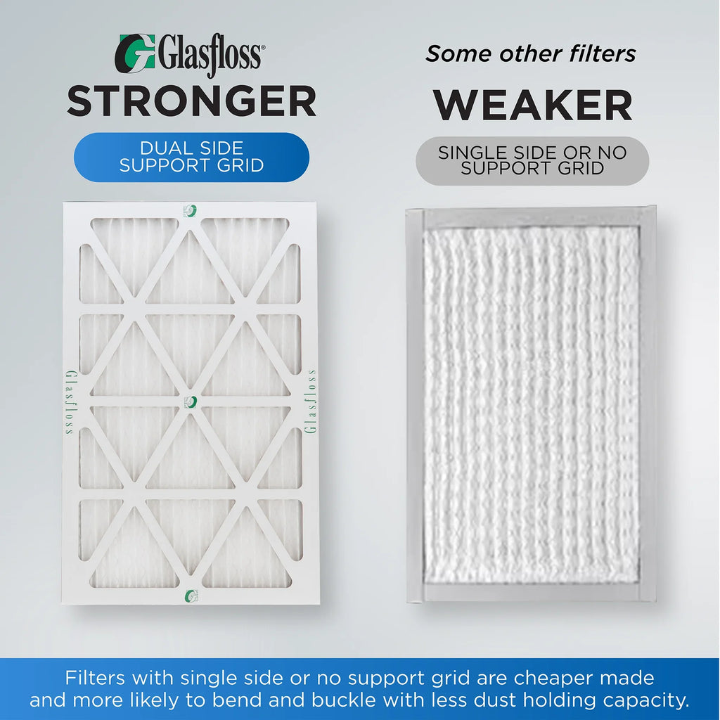 Glasfloss ZL 20x24x2 MERV 10 Pleated AC Furnace Air Filters. Box of 4. Exact Size: 19-3/8 x 23-3/8 x 1-3/4