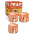 3 pc FRAM PH8172 Heavy Duty Engine Oil Filters for 27202MP 33646 3646 BF1278 FS19996 LFF9012 LFP2999 Oil Change Lubricant Filters Fits select: 1982 FIAT 124, 1986 DODGE OMNI