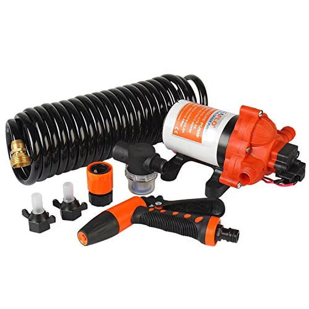 SEAFLO 33 Series Washdown Deck Wash Pump KIT 12v 70 PSI 3.0 GPM for Rv Boat Marine Yacht with ALL NEW HEAVY DUTY PRESSURE SWITCH
