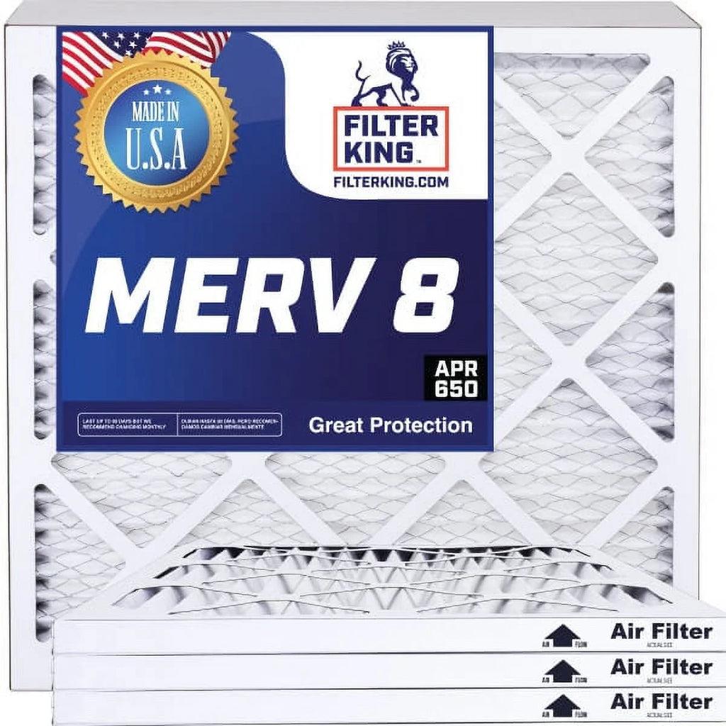 Filter King 24x58x1a Air Filter | 4-PACK | MERV 8 HVAC Pleated A/C Furnace Filters | MADE IN USA | Actual Size: 24 x 58 x .75"