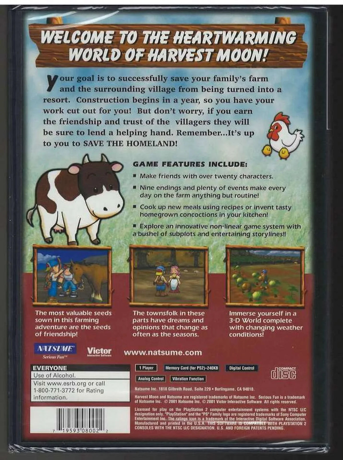 Harvest Moon: Save The Homeland PS2 (Brand New Factory Sealed US Version) Playst