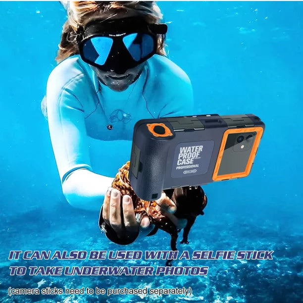 UrbanX Professional [15m/50ft] Swimming Diving Surfing Snorkeling Photo Video Waterproof Protective Case Underwater Housing for Meizu M5c And all Phones Up to 6.9 Inch LCD with Lanyard