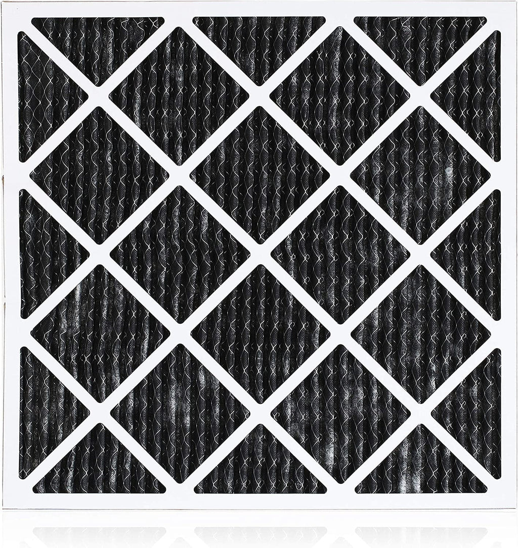 Filterbuy 24x25x1 MERV 8 Odor Eliminator Pleated HVAC AC Furnace Air Filters with Activated Carbon (12-Pack)